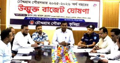 চৌদ্দগ্রাম পৌরসভার উন্মুক্ত বাজেট ঘোষণা